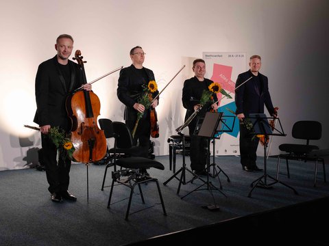 Jerusalem Quartet beim ersten Konzert seiner Residenz im Beethovenfest 2025 - © Nekame Klasohm
