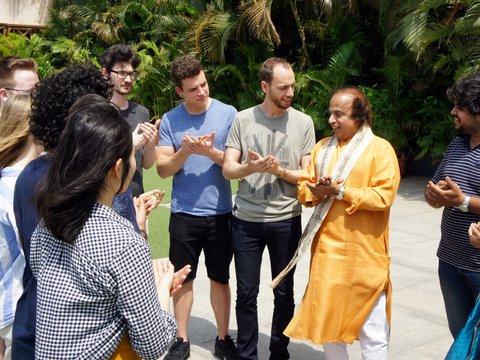 Indian an German musicians jam together